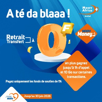 Promo retrait 0FCFA Moov Money